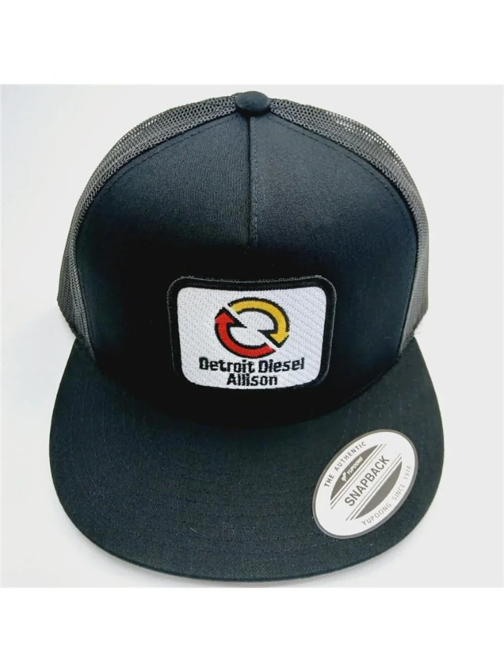 Retro Detroit Diesel Allison Embroidered Patch Trucker Hat Black Yupoong Engines